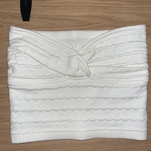 Aerie White Sweater Tube Top XS